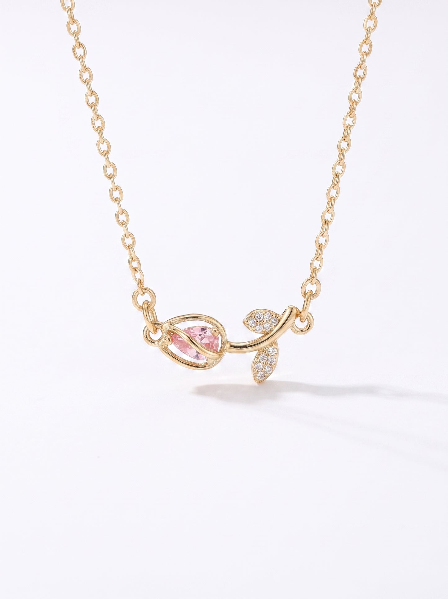 The Tulip Necklace - Blush Pink