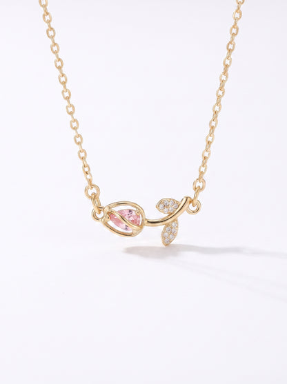 The Tulip Necklace - Blush Pink