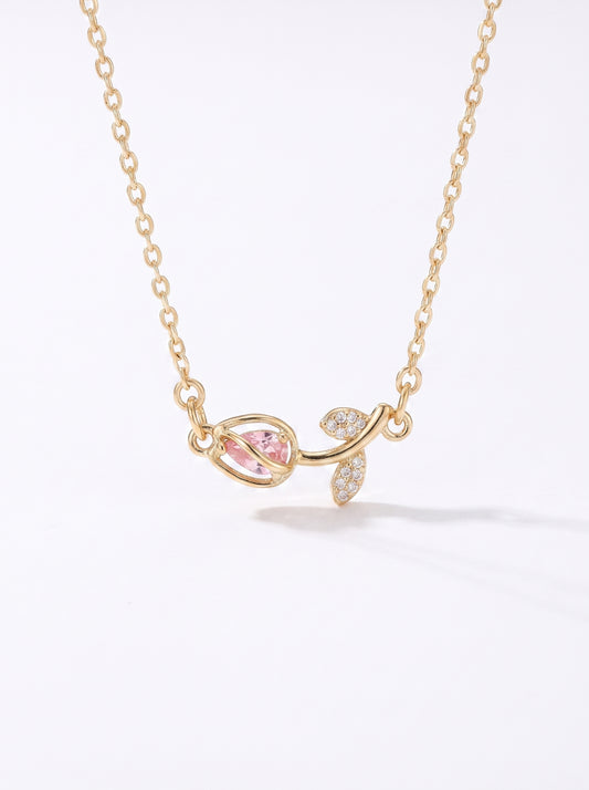 The Tulip Necklace - Blush Pink