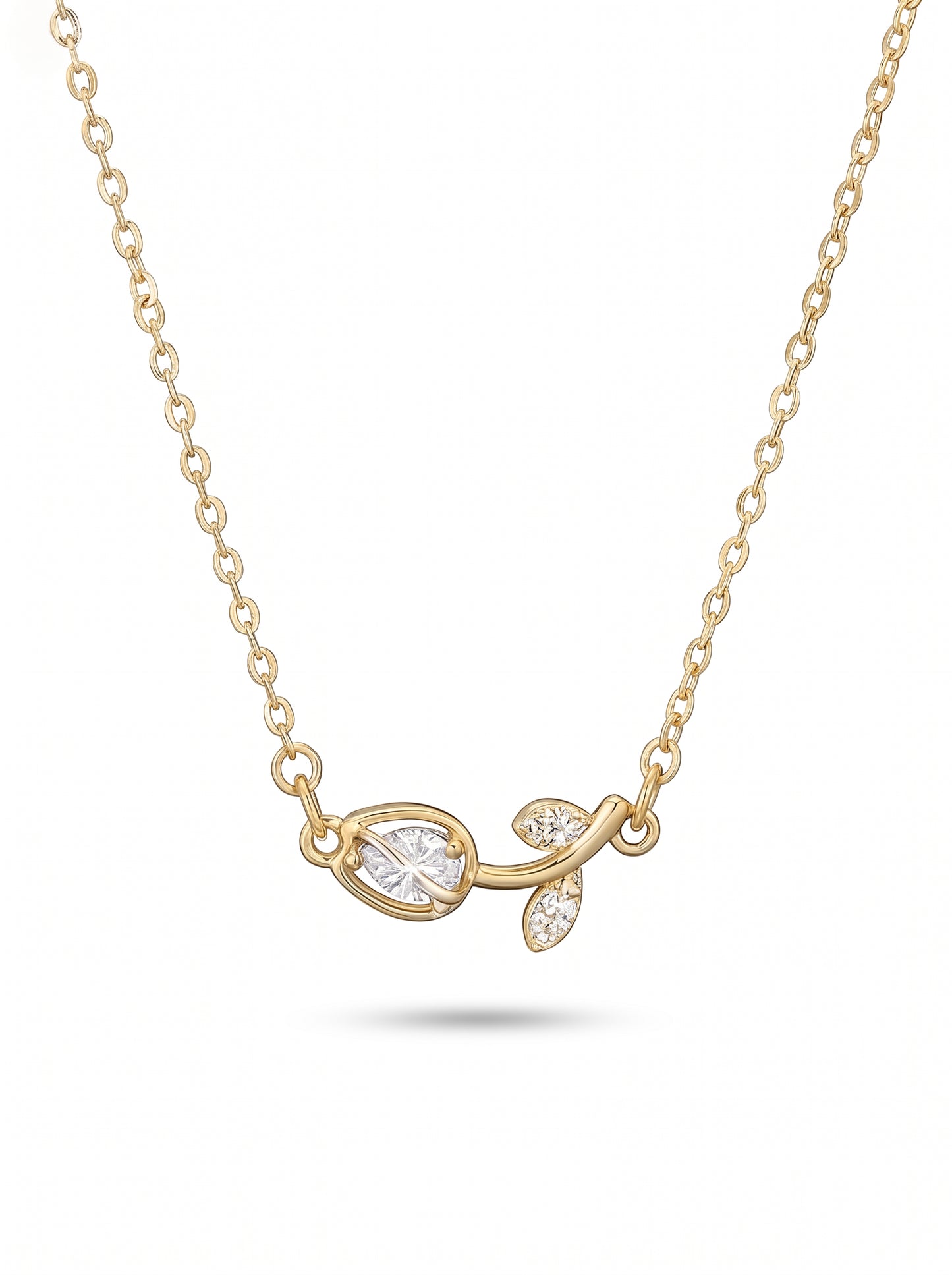 The Tulip Necklace - Clear White