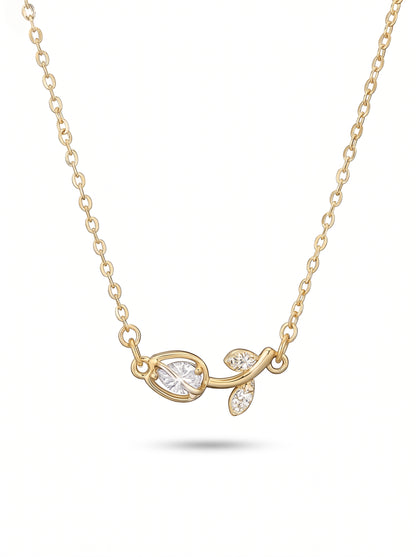The Tulip Necklace - Clear White