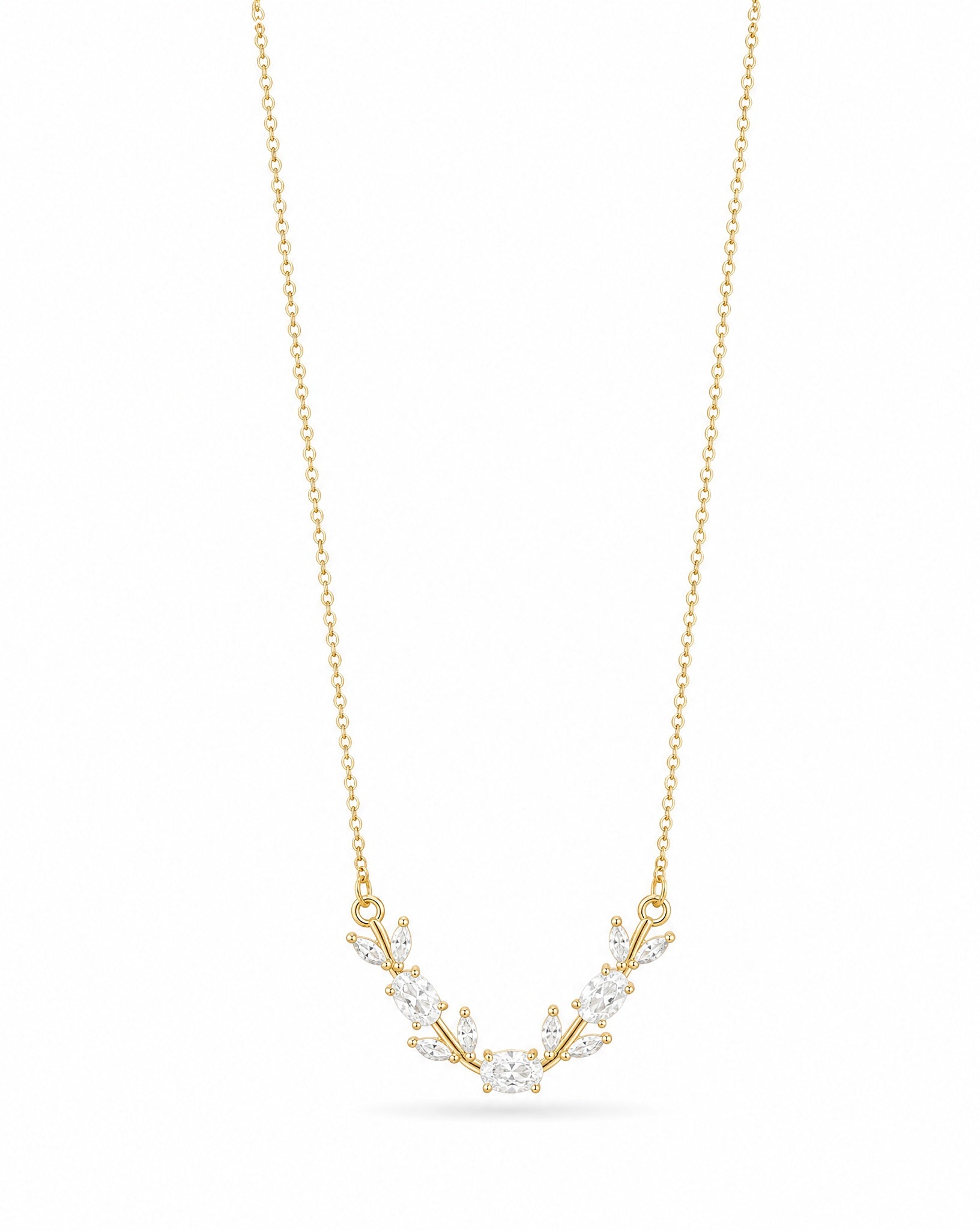 The Branch Necklace - Clear White