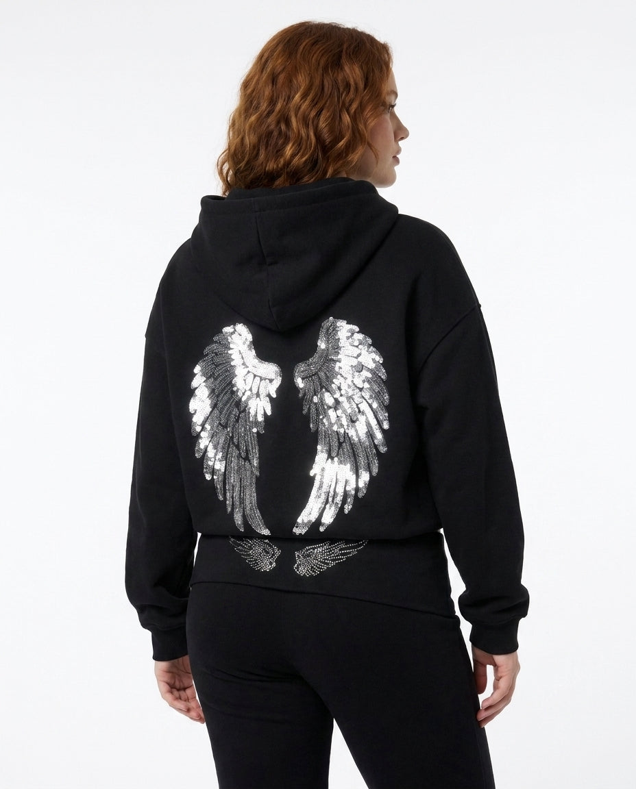 Angel Sequin Hoodie