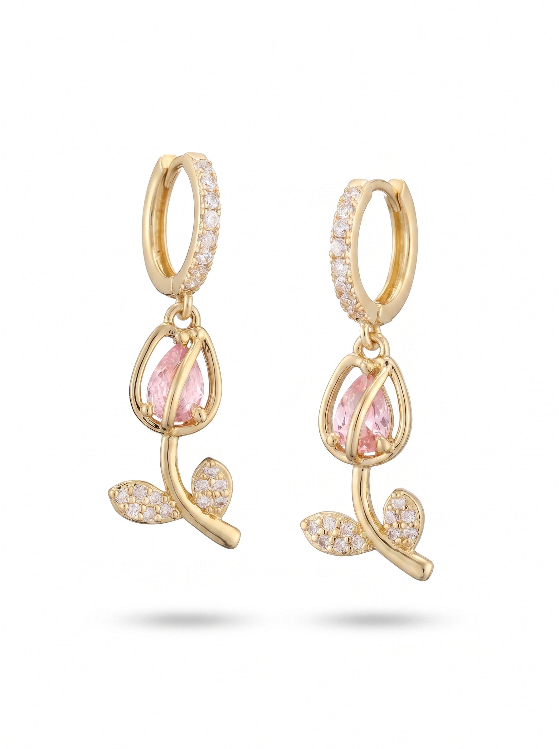 The Tulip Earrings - Blush Pink