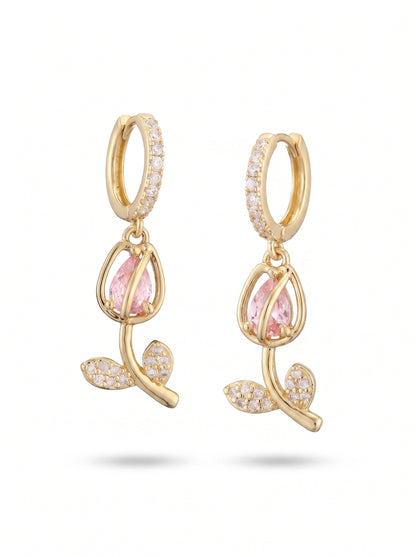 The Tulip Earrings - Blush Pink