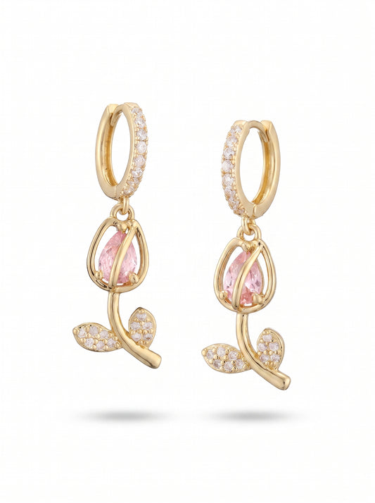 The Tulip Earrings - Blush Pink