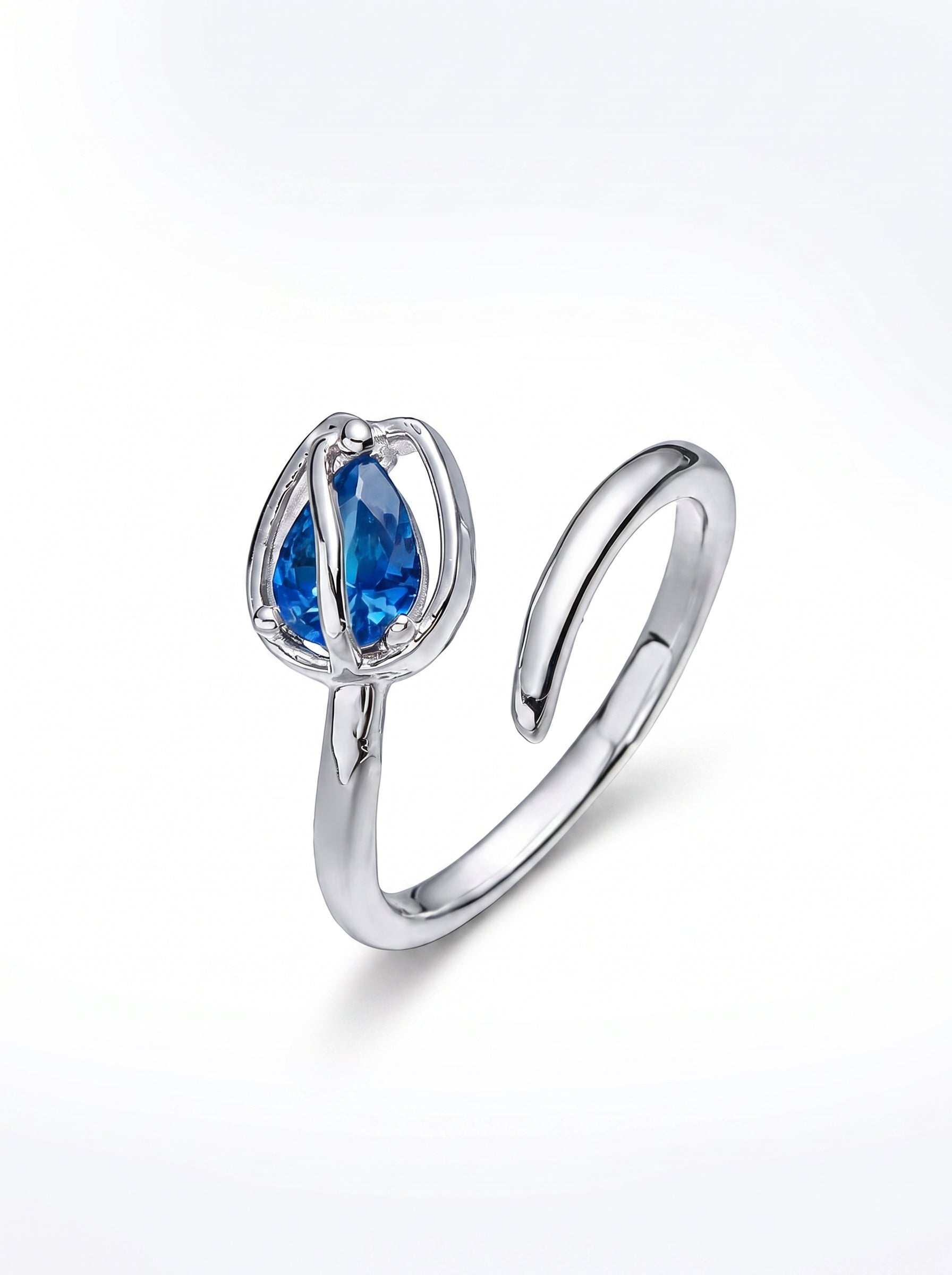 The Tulip Ring - Cobalt Blue
