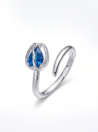 The Tulip Ring - Cobalt Blue